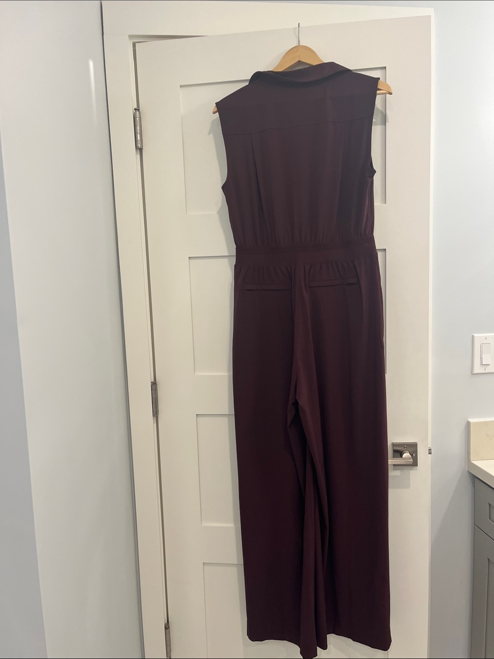 Athleta Brooklyn Sleeveless Collared Jumpsuit in Plum - Picture 4 of 10